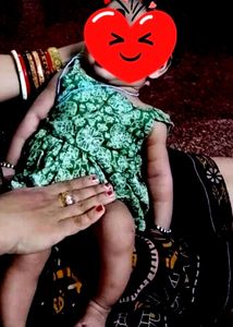 Amazing Green Frock For Cuties