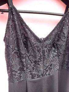 Black Lace Top Jumpsuit