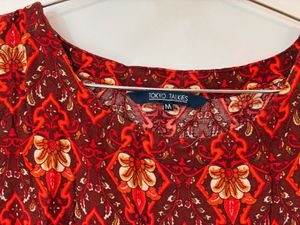 Tokyo Talkies: Rust Printed Maxi Dress