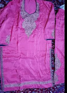 Elegant Pink Embroidered Kashmiri Suit