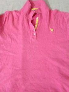 Pink Polo Top
