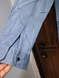 Diesel Grandad Collar Shirt - Light Blue