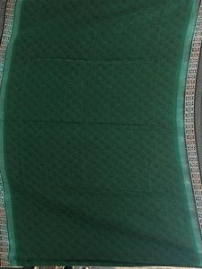 Green Saree with Complimentary Blouse Piece