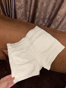 White Denim Shorts