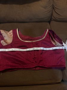Maroon &amp; Gold Sari