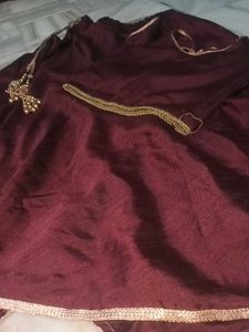 Maroon Lengha Choli Set