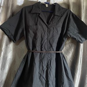 Cotton Midi Shirt Dress