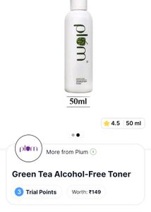 Plum Green Tea Toner Used Twice