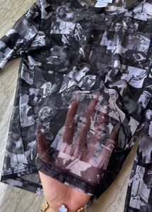 Rue 21 Collage Print Mesh Top