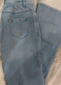 Light Blue Denim Bootcut Jeans for Women🌸