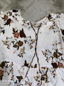 Floral Tunic &amp; Plaid Pants Set
