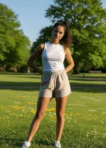 Beach Vibe Pintresty Linen Blend Shorts