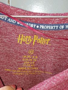 Harry Potter Burgundy Quoted Top