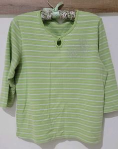 Striped Embellished Top