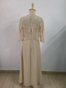 Lace Bodice Chiffon Dress