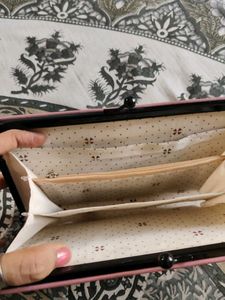 Pink Clutch with Gold Accent