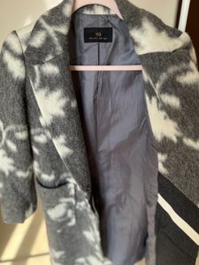 ABSTRACT Print WOOL Long COAT
