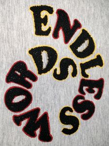 Grey T-shirt With Embroidery And Black Piping