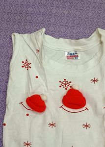 Skirts Top Red N White Colour