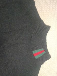 Designer Sweater with Logo Detail