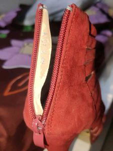 Red Cage Heel Booties