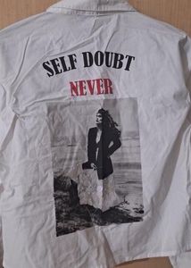 MAX White Graphic Button Down Shirt