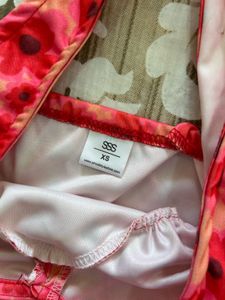 SSS Red Halter Neck Floral Top