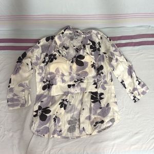 Floral Print Top With Jacket
