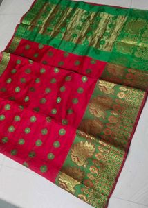 Red Colour Banarasi Silk Saree