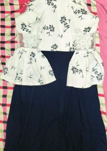 Bell sleeves Floral White Dress