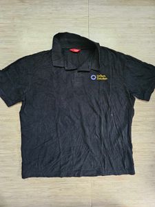 Jet Black Polo With Embroidery Work In Good Cond