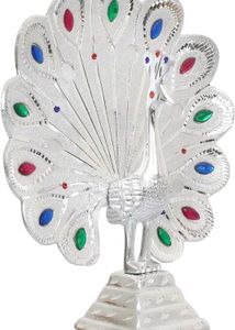 🦚Premium Aluminium Meenakari Peacock Figurine