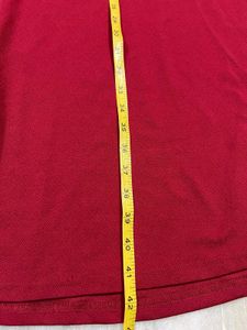Burgundy Mini Dress with Puff Sleeves &amp; High Neck