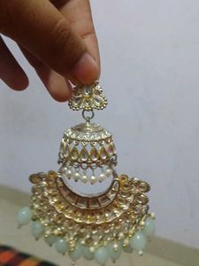 Statement Kundan Jhumka Earrings