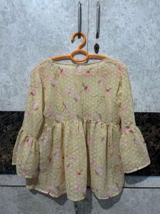 Floral Print Peplum Top