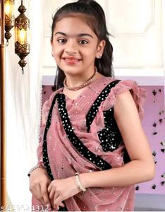 Silk Ready   To Wear Saree With Unstitched Blouse
