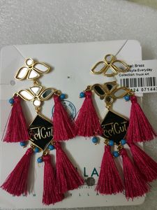 Voylla Long Tassel Earrings Truck Art Halcut