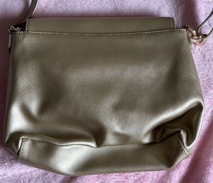Chic And Spacious Imported Gold Sling Bag