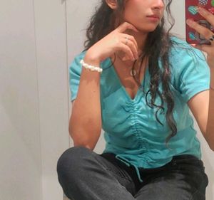 Blue Top With A String