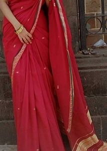 Elegant Red Cotton Saree