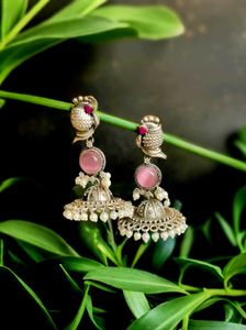 Peacock Jhumka Earrings