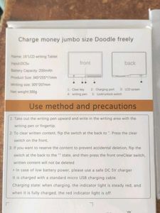 Dekoq 16inch Rechargeable Lcd writing tablet black