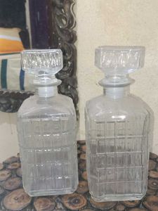 Vintage Glass Decanter Set