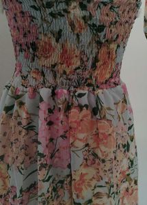 Floral goddess chiffon dress