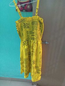 Yellow Printed Sundress