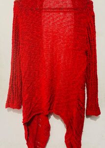 Red Long Shrug