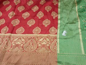 Green &amp; Gold Saree