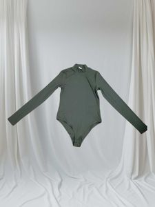 H&amp;M Army Green Long-sleeve Bodysuit