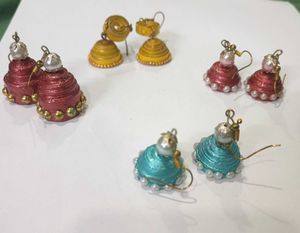 *Price Drop By 40* 4 Piece Jhumka Set 🌼🌸🛺🪶