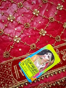Red Embroidered Dupatta